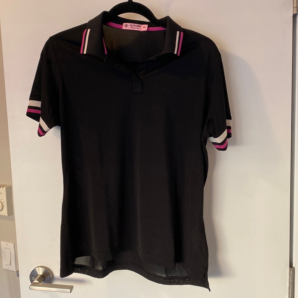 G/Fore Black Golf Shirt